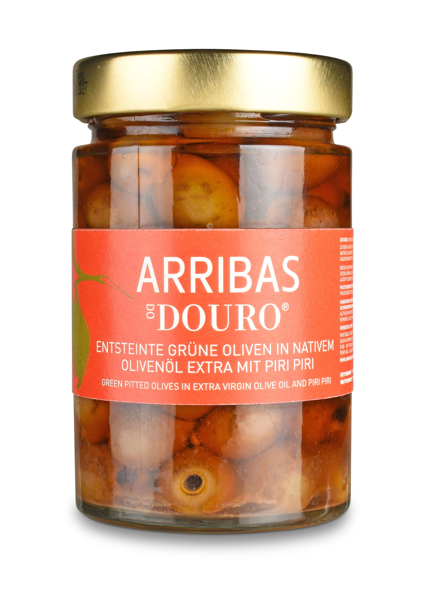 Portugiesische Oliven in Olivenöl eingelegt und mit Piri-Piri pikant gewürzt - Arriba do Douro