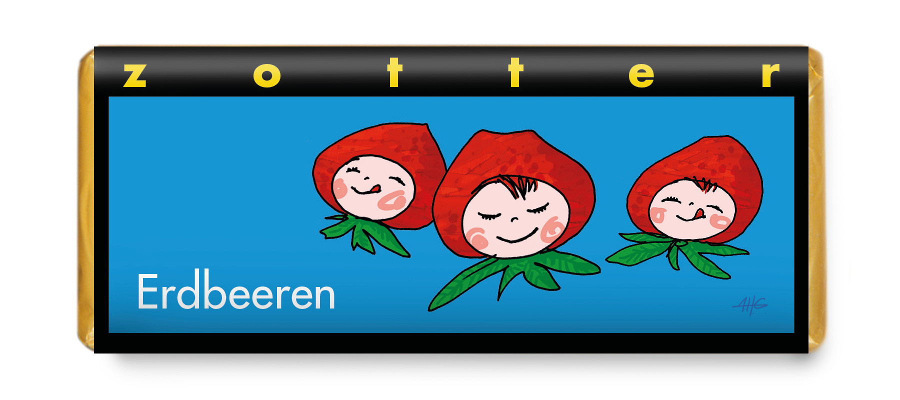 Erdbeeren - Handgeschöpfte Schokolade [Bio]