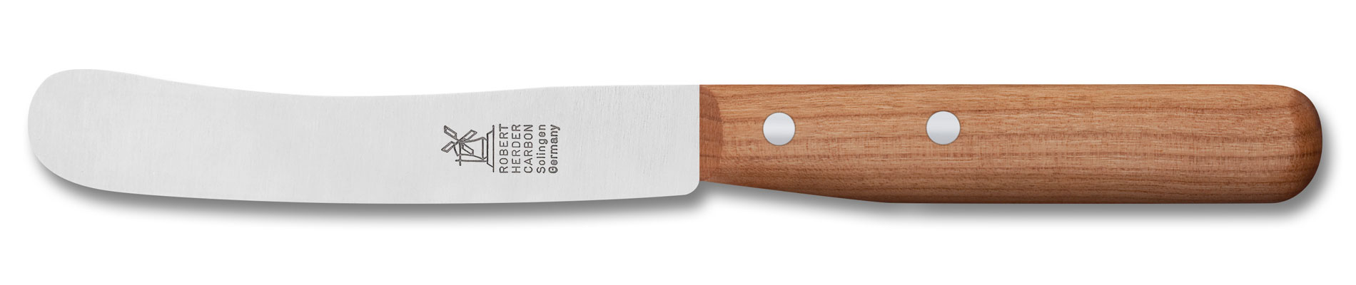 Frühstücksmesser Buckels, Carbonstahl, 118mm Klingenlänge Windmühlenmesser Buckels Frückstücksmesser