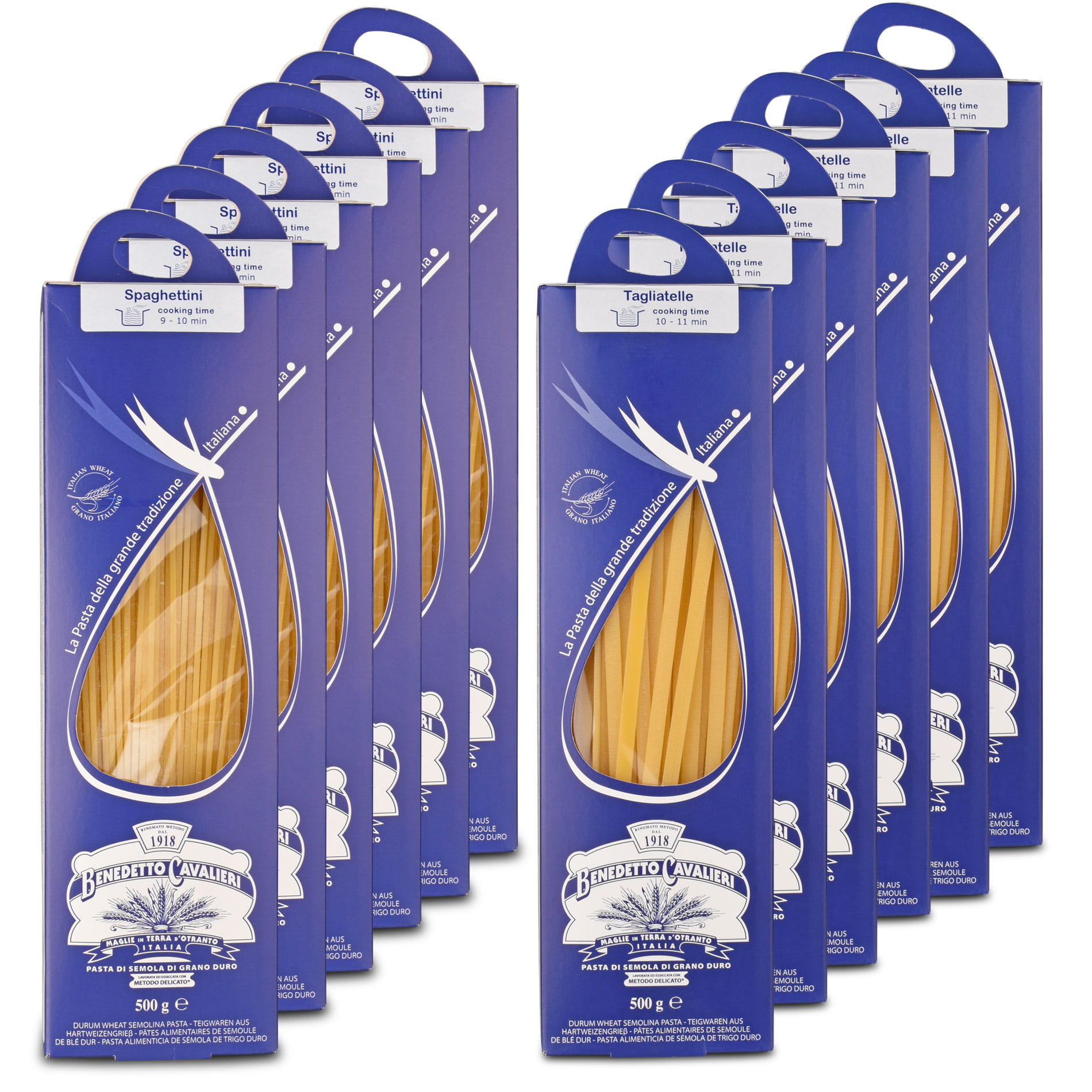 Benedetto Cavalieri Pasta Vorrats-Set - Premiumpasta aus Apulien