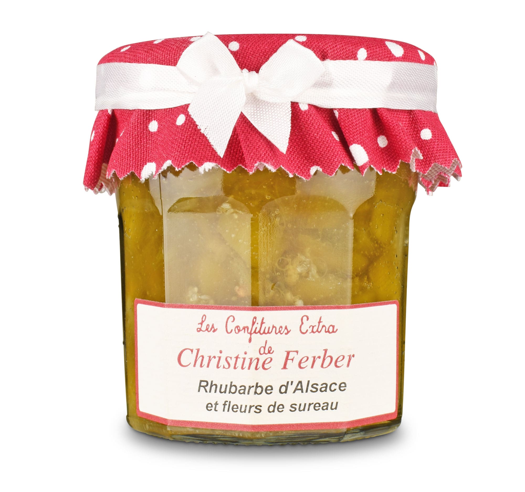 Christine Ferber Les Confitures extra - Rhubarbe et Fleurs de Sureau im 220g Glas