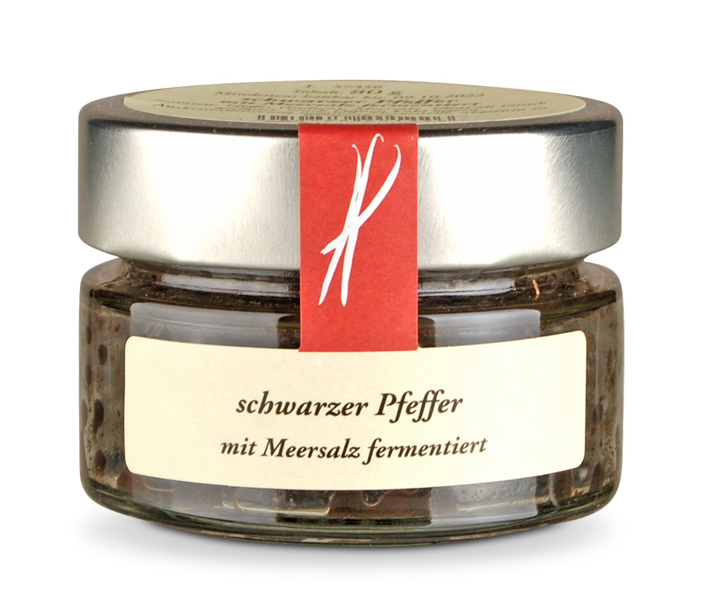 Schwarzer Pfeffer mit Meersalz fermentiert