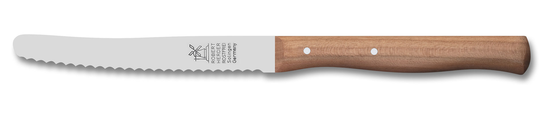 Tomatenmesser "Rundspitz", Kirschholz 111mm Klingenlänge Tomatenmesser Rundspitz, Windmühlenmesser