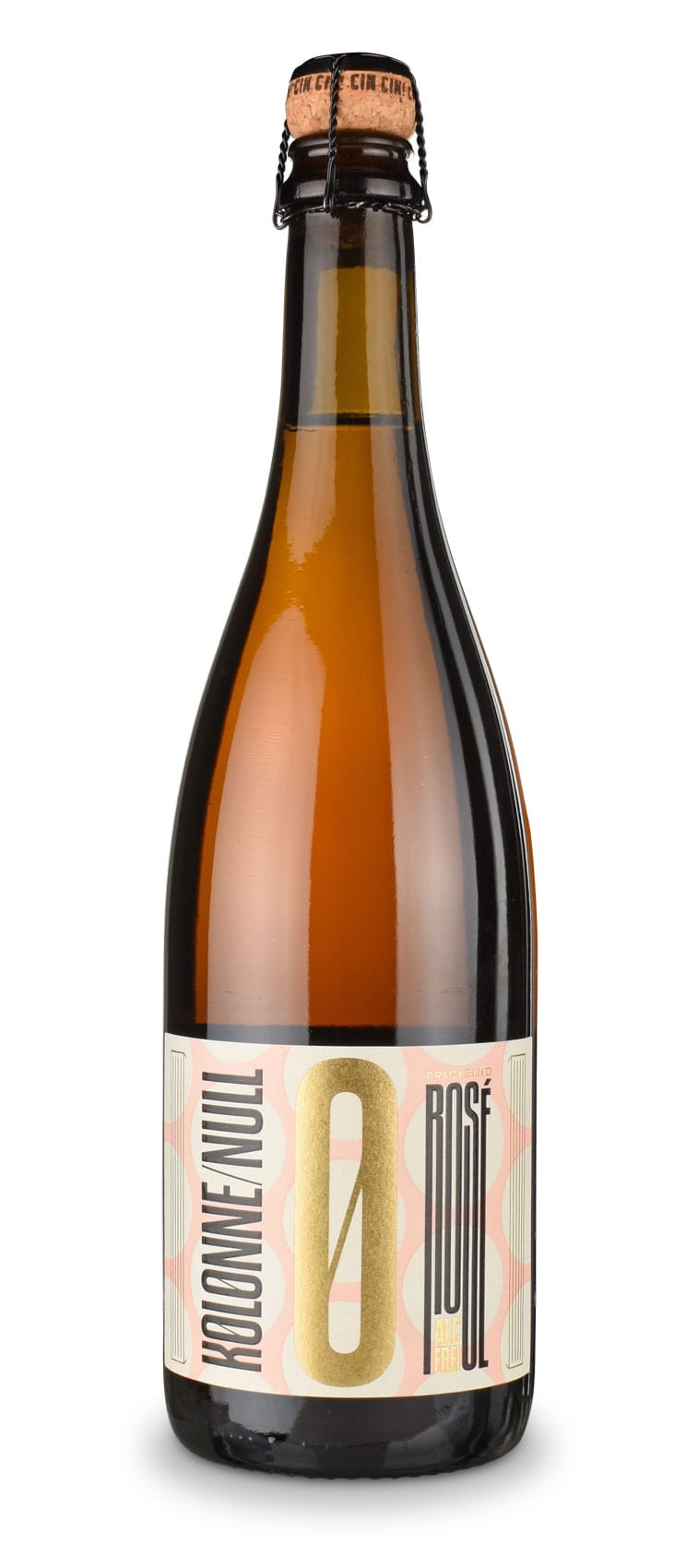 Kolonne Null Rosé Prickelnd 0,75 l – alkoholfreier Rosé-Sekt mit zartrosa Farbe und feiner Perlage