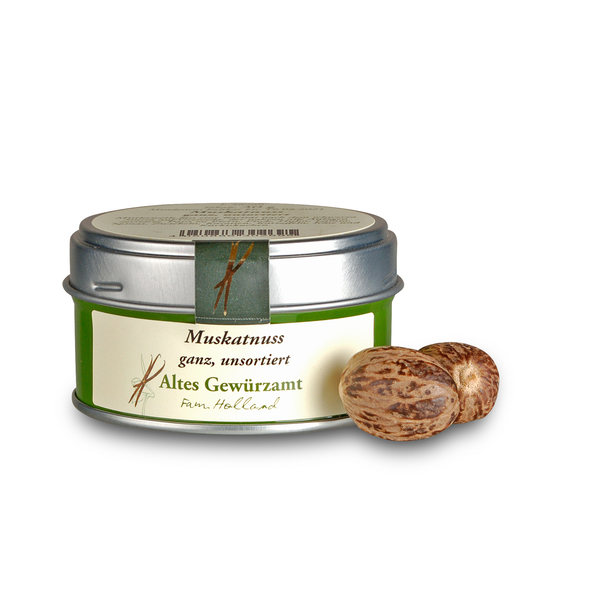 Altes Gewürzamt Muskatnuss ganz ganze Muskatnuss aromatisch