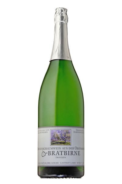 Birnenschaumwein CBB - trocken Jörg Geiger Champagner Bratbirne Schaumwein trocken