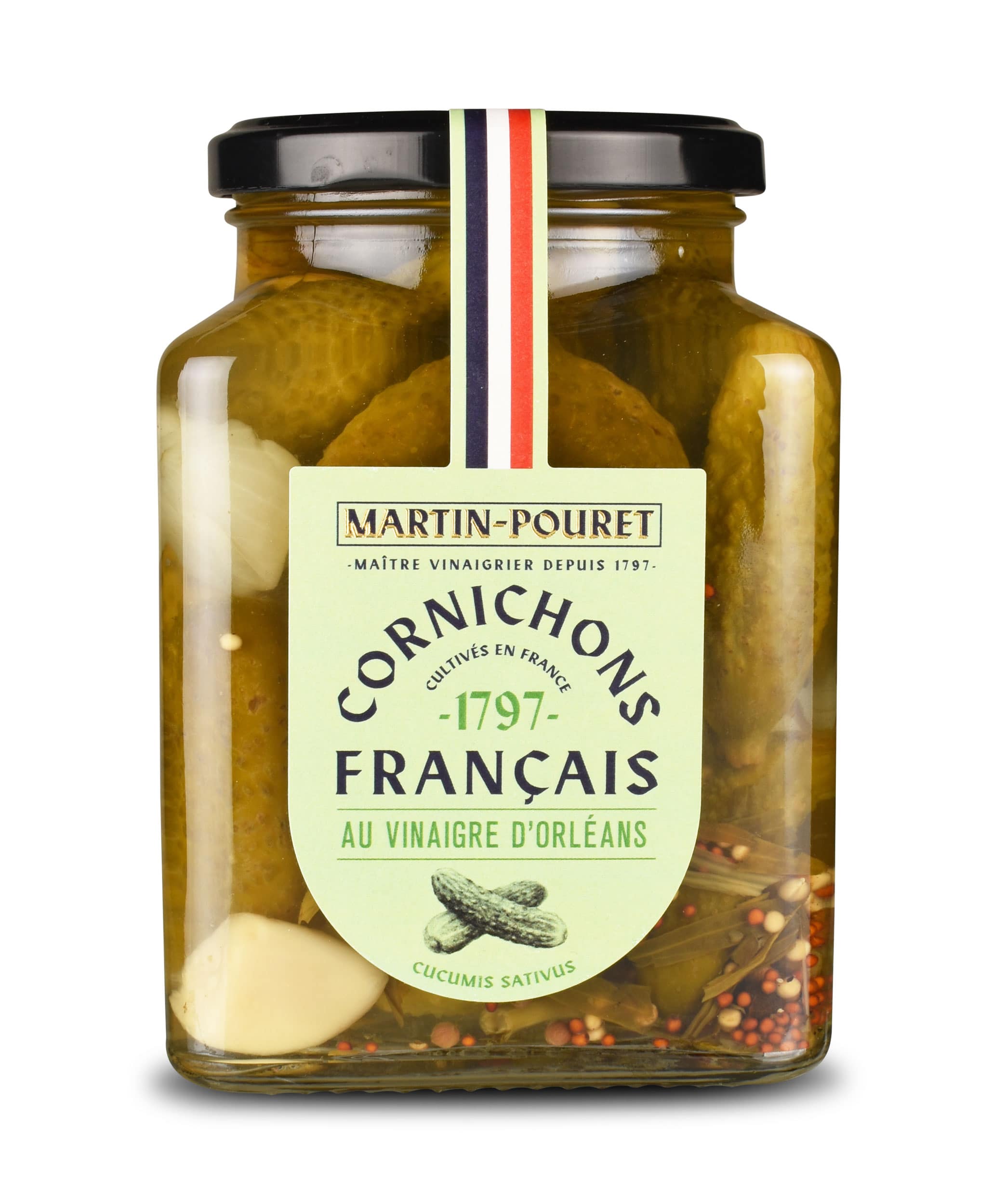 Französische Cornichons in Orléans-Essig von Martin-Pouret – eingelegte Feinkostgurken aus Frankreich