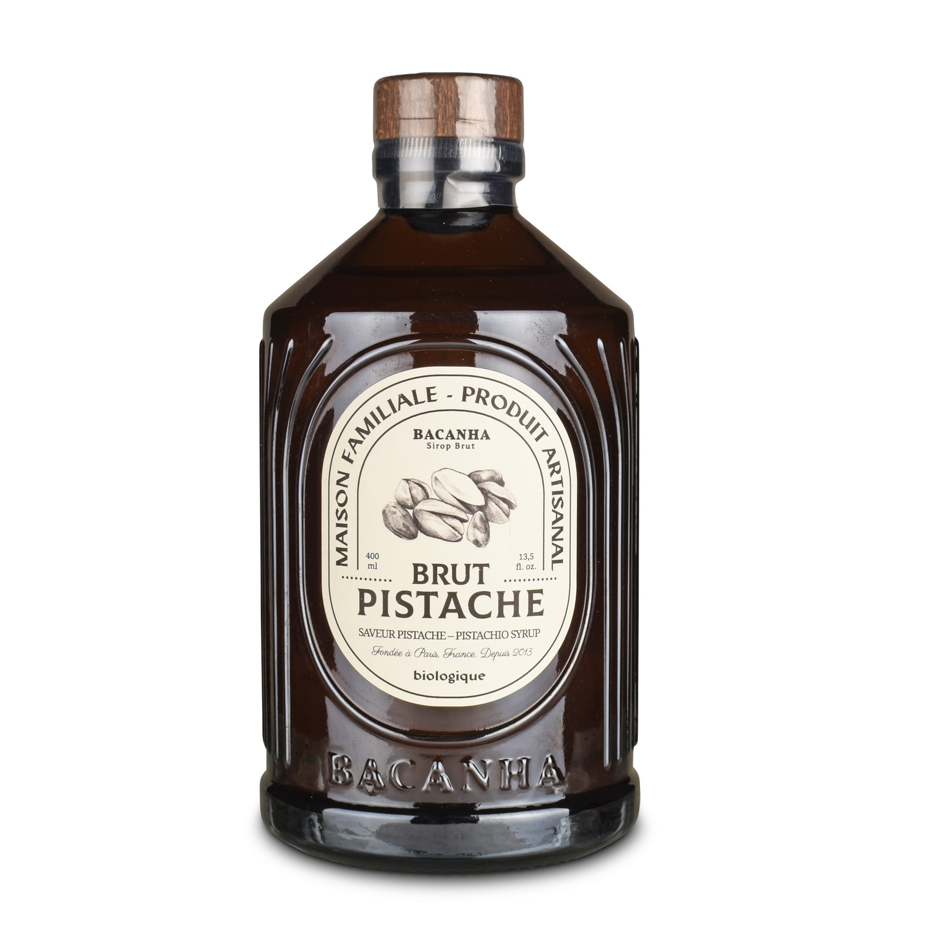 Bacanha Bio-Pistaziensirup für Pistachio Latte und Kaffeespezialitäten, 400 ml