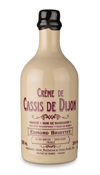 Crème de Cassis de Dijon im traditionellen Tonkrug