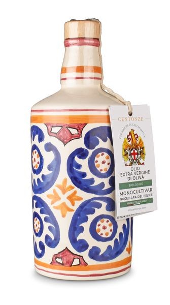 Olivenöl &#039;Nocellara del Belice&#039; in Caltagirone-Keramikflasche